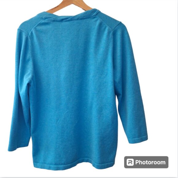 Boden Short Sleeve Blue Top Size 12 - Picture 3 of 6